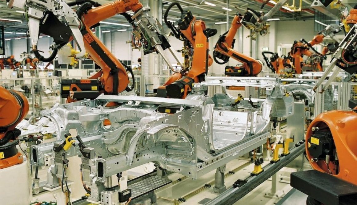 Robots in a car plant